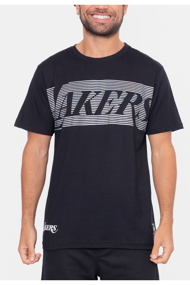 Camiseta-NBA-Eletric-Lines-Los-Angeles-Lakers-Preta