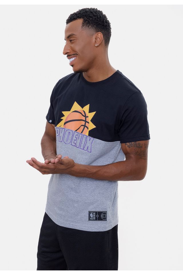Camiseta-NBA-Splitted-Team-Phoenix-Suns-Preta