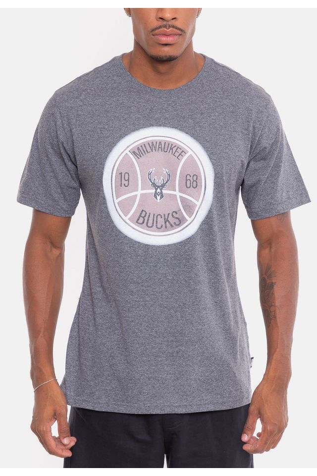 Camiseta-NBA-Shine-Moon-Milwaukee-Bucks-Grafite-Mescla