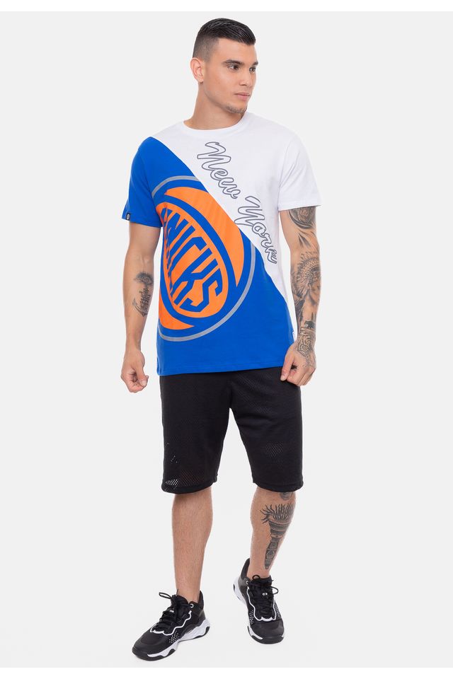 Camiseta-NBA-Wordmark-New-York-Knicks-Branca