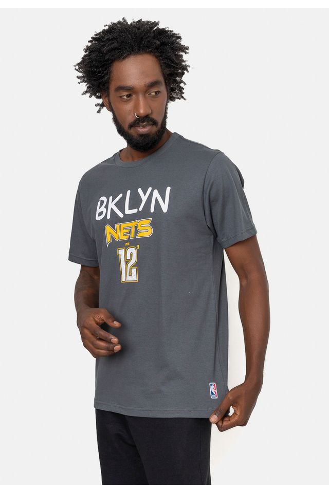Camiseta-NBA-City-Number-Brooklyn-Nets-Cinza