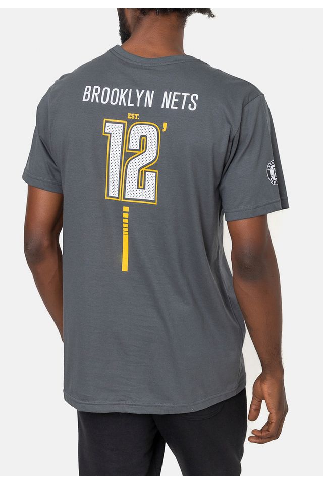 Camiseta-NBA-City-Number-Brooklyn-Nets-Cinza