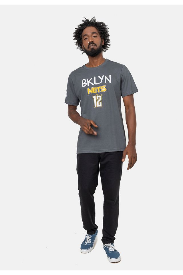 Camiseta-NBA-City-Number-Brooklyn-Nets-Cinza