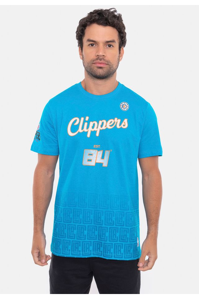 Camiseta-NBA-City-Number-Clippers-Azul-Turquesa