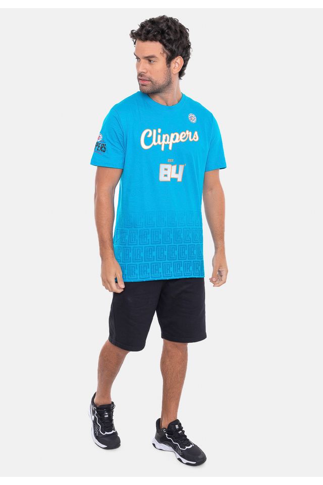 Camiseta-NBA-City-Number-Clippers-Azul-Turquesa