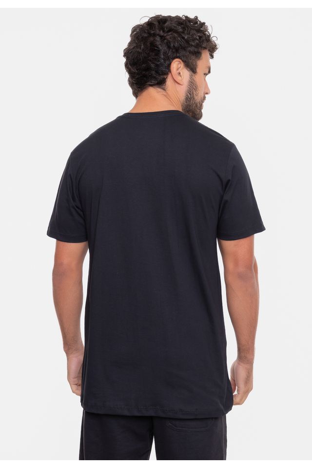 Camiseta-NBA-3D-Logo-Logoman-Preta