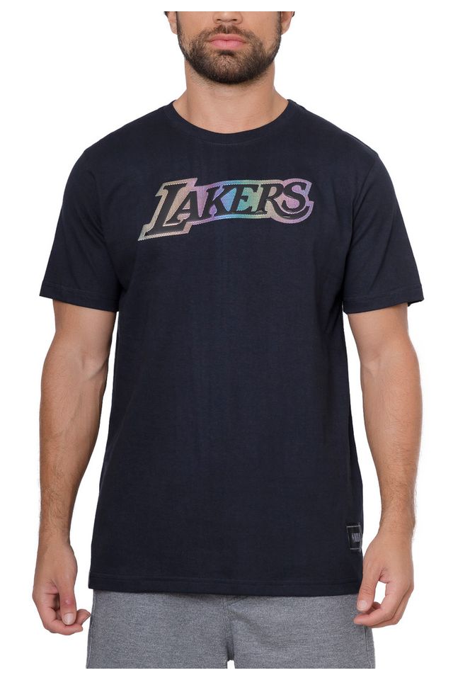 Camiseta-NBA-Holographic-Los-Angeles-Lakers-Preta