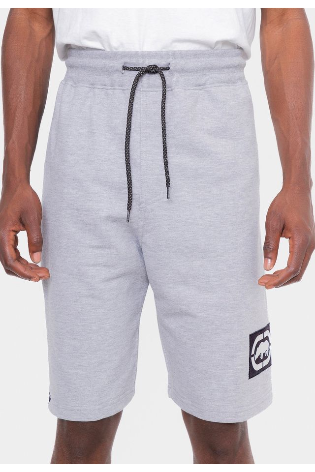 Bermuda-Ecko-Moletom-Cinza-Mescla Bermuda-Ecko-Moletom-Cinza-Mescla