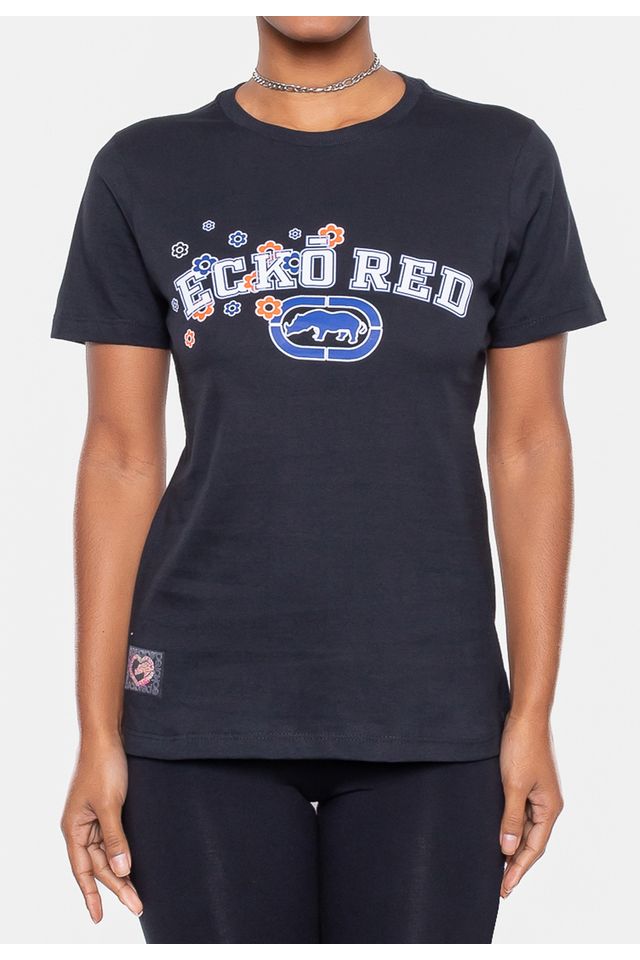 Camiseta-Ecko-Feminina-Estampada-Preta