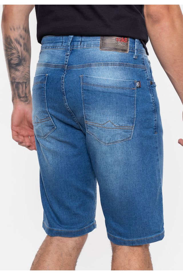 Bermuda-Ecko-Jeans-Slim-Azul