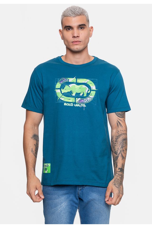 Camiseta-Ecko-Masculina-Circuit-Brand-Azul-Tempestade