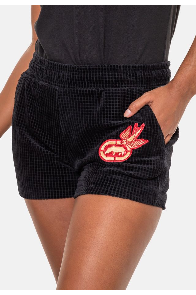 Shorts-Ecko-Feminino-Malu-Preto Shorts-Ecko-Feminino-Malu-Preto