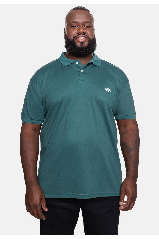 Camisa-Ecko-Polo-Piquet-Plus-Size-Masculina-Verde