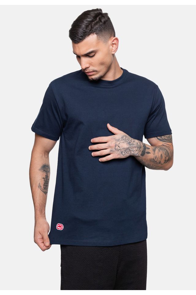 Camiseta-Ecko-Estampada-Azul-Marinho