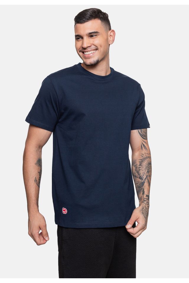 Camiseta-Ecko-Estampada-Azul-Marinho