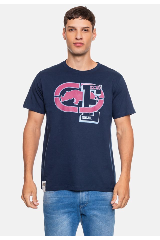 Camiseta-Ecko-Masculina-College-Marinho-Navy-Hipnose