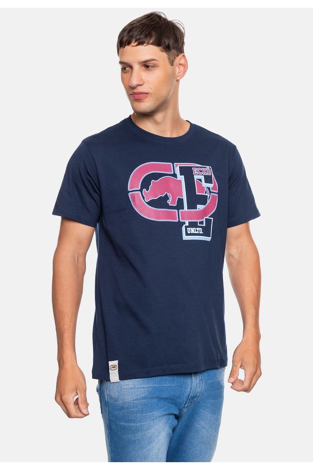 Camiseta-Ecko-Masculina-College-Marinho-Navy-Hipnose