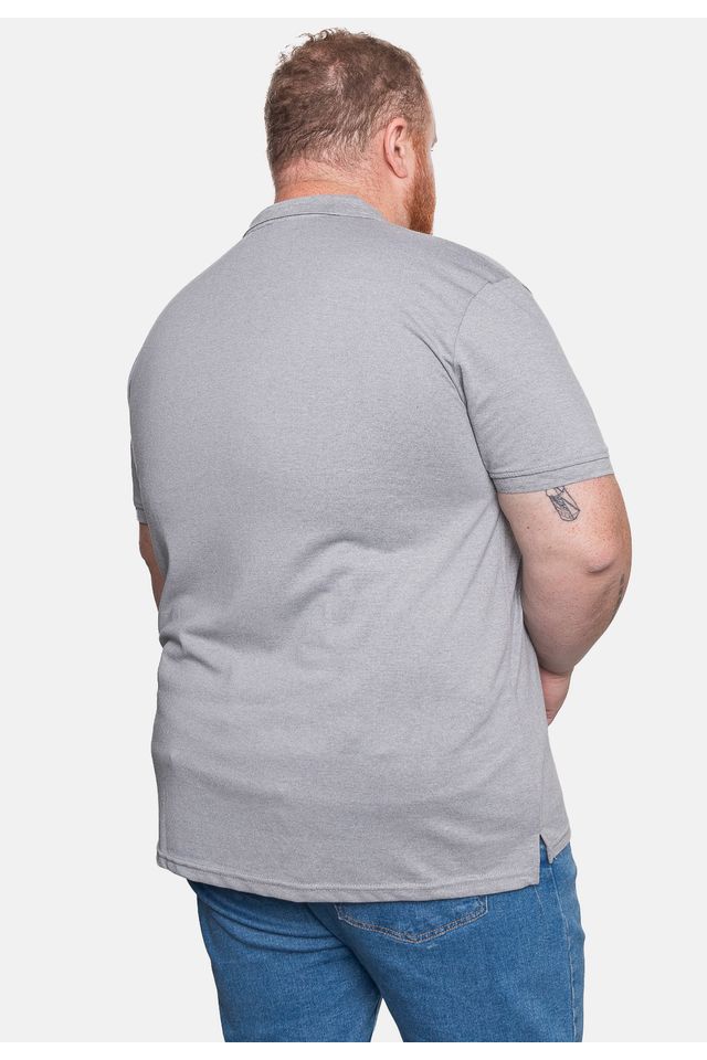 Camisa-Ecko-Polo-Piquet-Plus-Size-Masculina-Cinza-Mescla