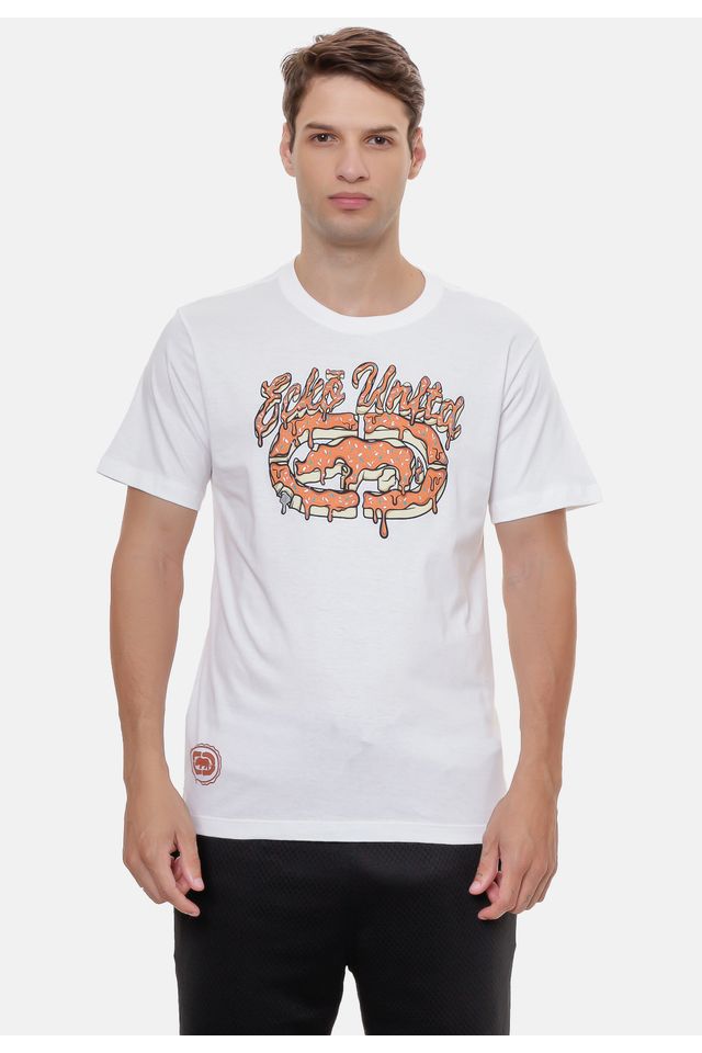 Camiseta-Ecko-Estampada-Branca
