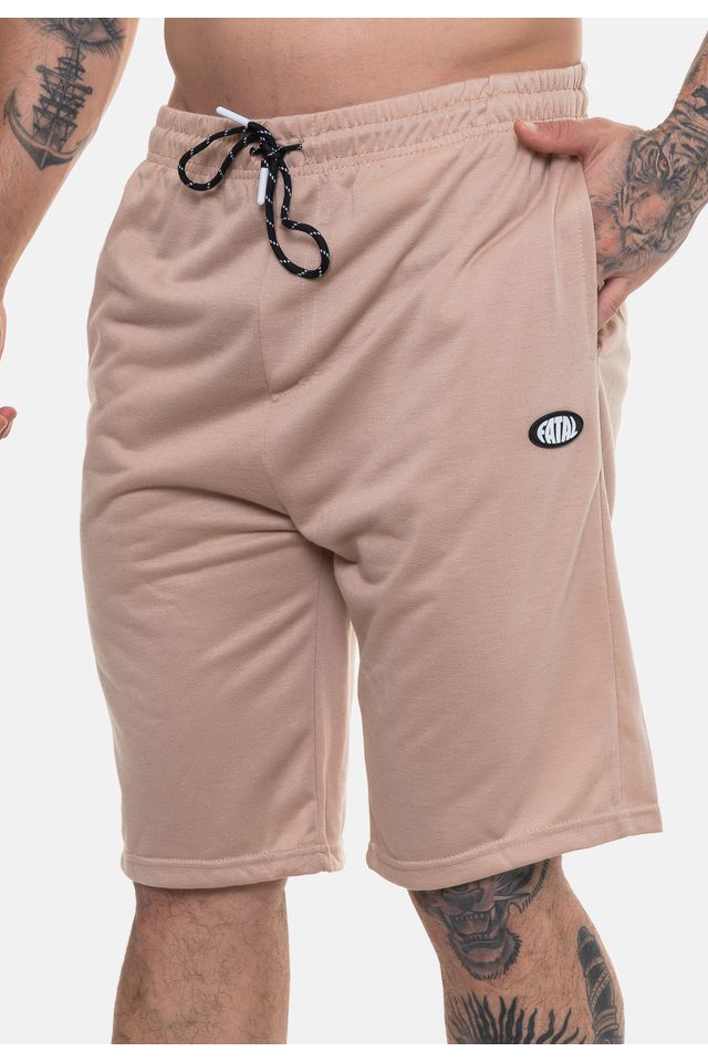 Bermuda-Fatal-Masculina-Sintetica-Marrom-Argila