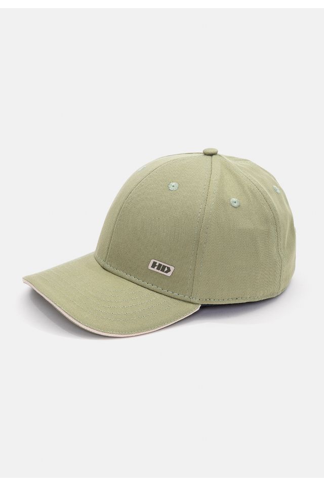 Bone-HD-Snapback-Aba-Curva-Verde-Claro-Militar