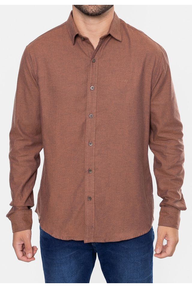 Camisa-HD-Manga-Longa-Flanelada-Lisa-Marrom-Terra