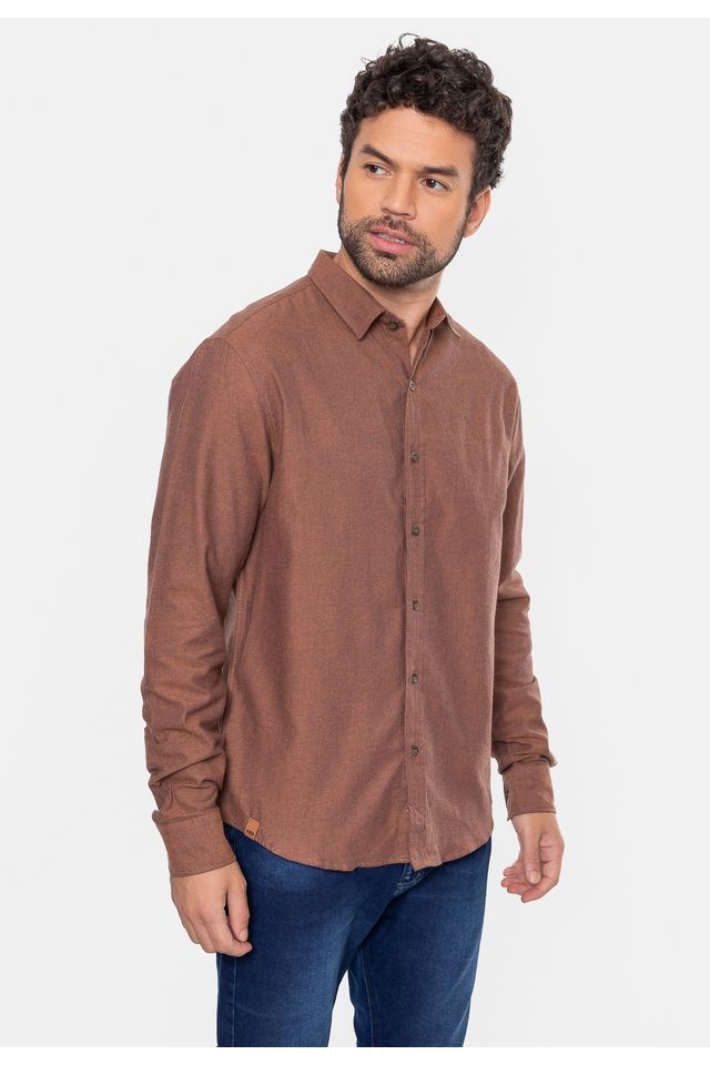 Camisa-HD-Manga-Longa-Flanelada-Lisa-Marrom-Terra