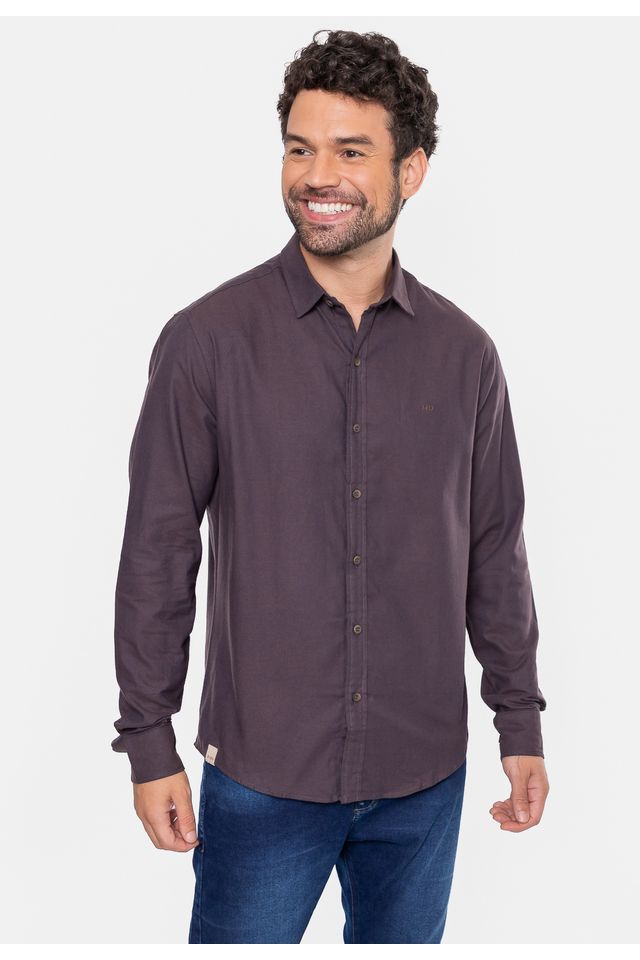 Camisa-HD-Manga-Longa-Flanelada-Lisa-Marrom-Cafe