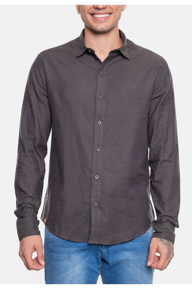 Camisa-HD-Manga-Longa-Flanelada-Lisa-Chumbo