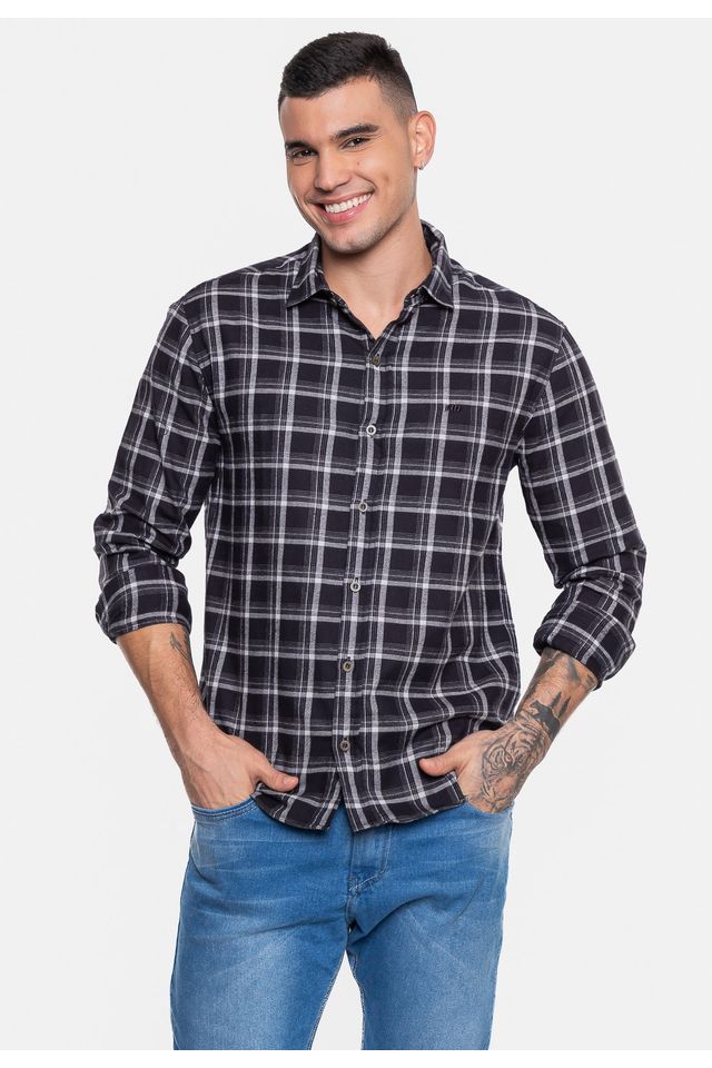 Camisa-HD-Manga-Longa-Flanelada-Xadrez-Preta