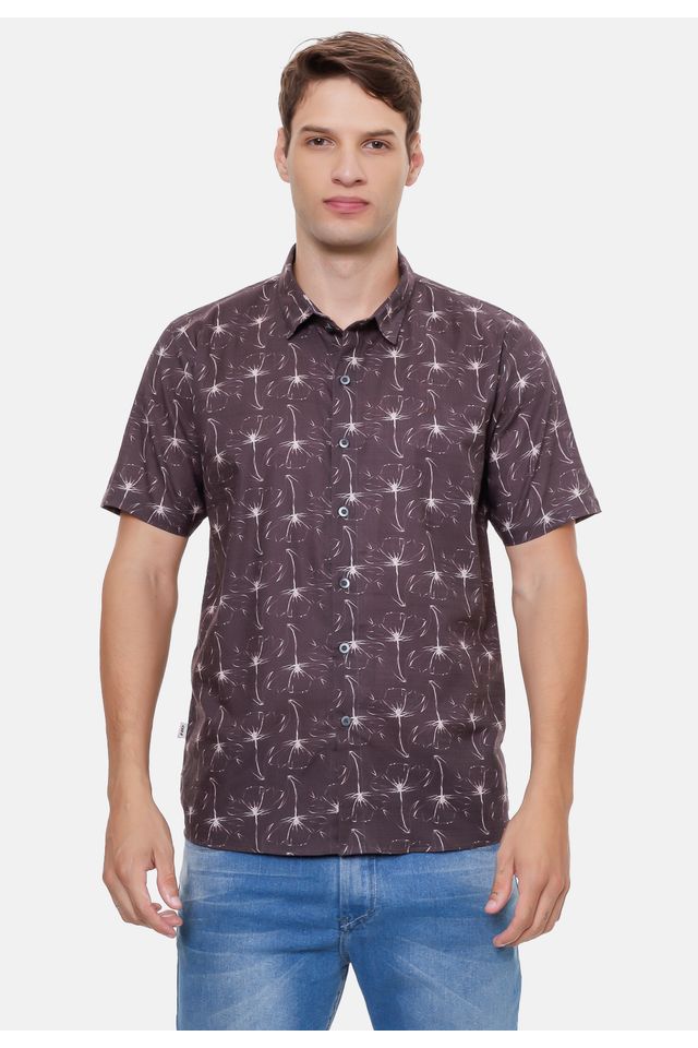 Camisa-HD-Floral-Marrom Camisa-HD-Floral-Marrom