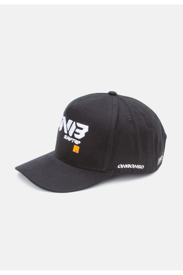 Bone-Onbongo-Aba-Curva-Snapback-Preto