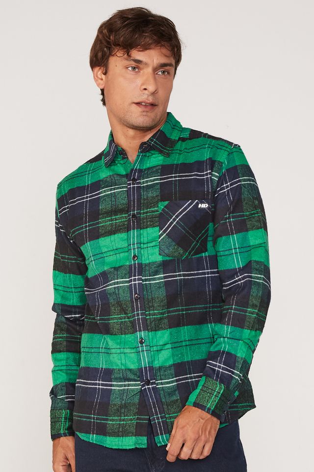 Camisa-HD-Manga-Longa-Xadrez-Verde Camisa-HD-Manga-Longa-Xadrez-Verde