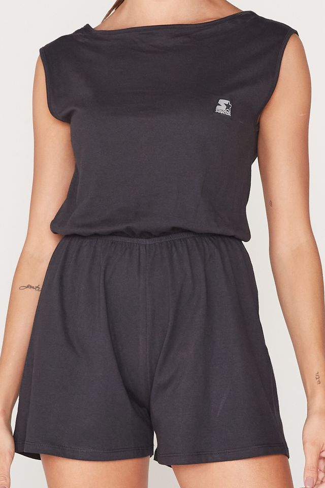 Macacao-Starter-Feminino-Com-Abertura-Nas-Costas-Mini-Logo-Preto