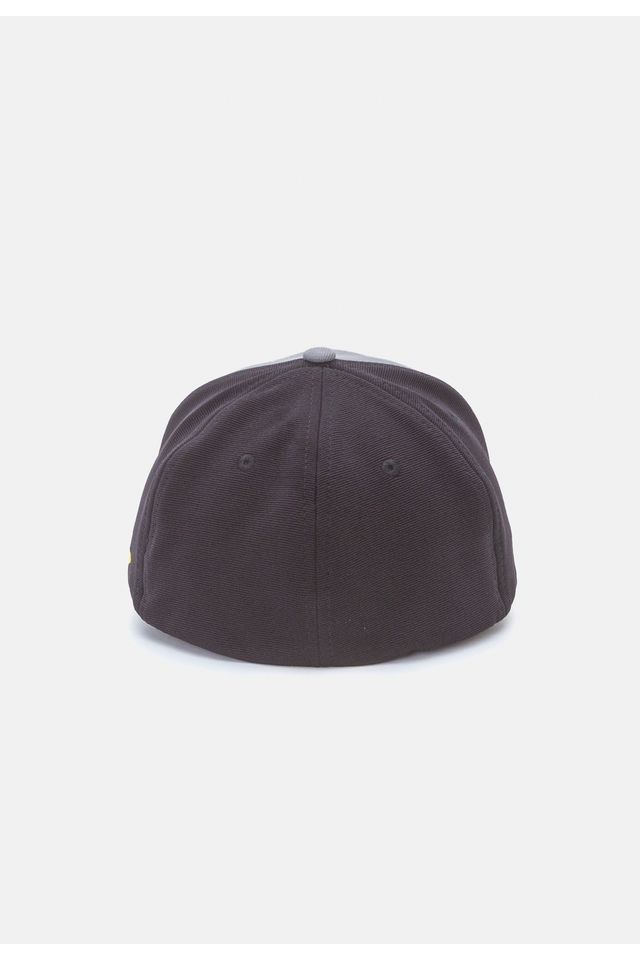 Bone-Onbongo-Aba-Curva-Flex-Fit-Cinza-com-Preto