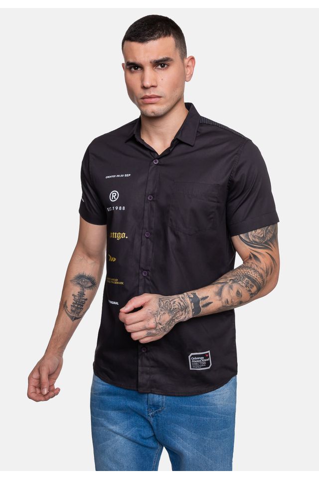 Camisa-Onbongo-Manga-Curta-Preta