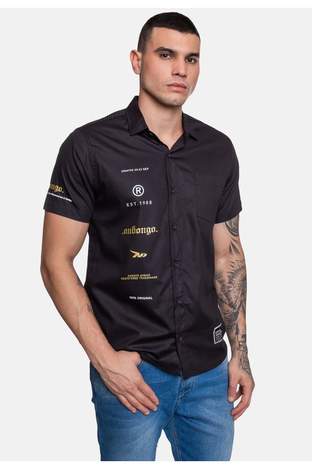 Camisa-Onbongo-Manga-Curta-Preta