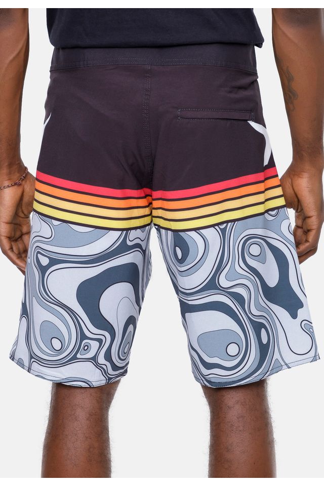 Boardshort-Onbongo-Funny-Preto-Com-Cinza
