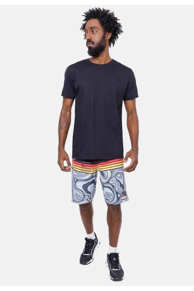Boardshort-Onbongo-Funny-Preto-Com-Cinza