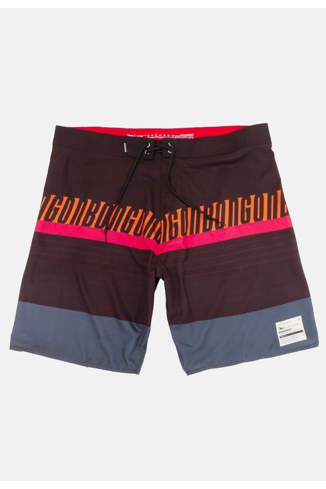 Boardshort-Onbongo-Plus-Size-Wind-Preto Boardshort-Onbongo-Plus-Size-Wind-Preto