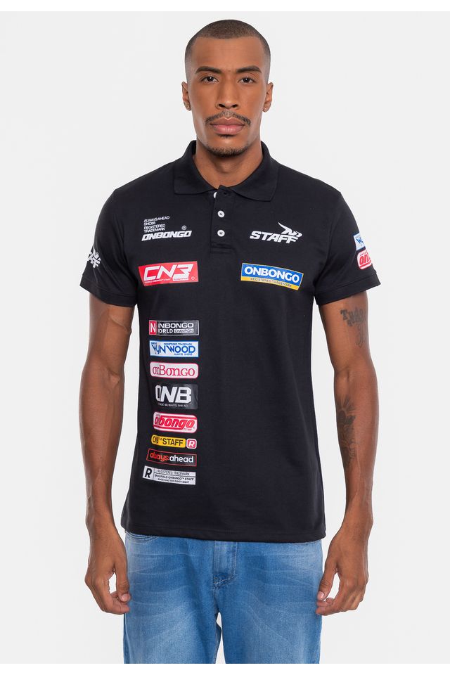 Camisa-Polo-Onbongo-Piquet-Hype-Staff-Preta