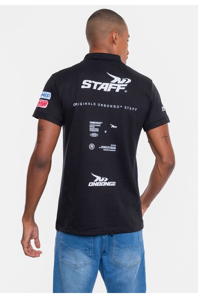 Camisa-Polo-Onbongo-Piquet-Hype-Staff-Preta