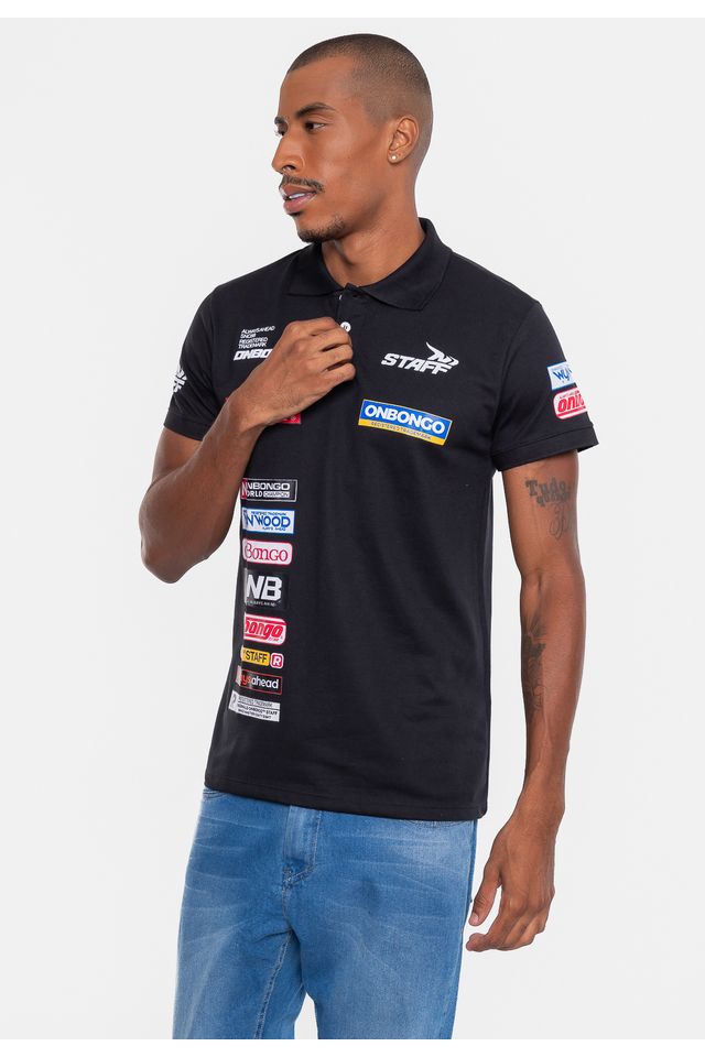 Camisa-Polo-Onbongo-Piquet-Hype-Staff-Preta