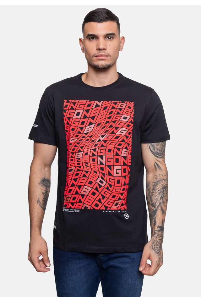 Camiseta-Onbongo-Masculina-Wave-Preta
