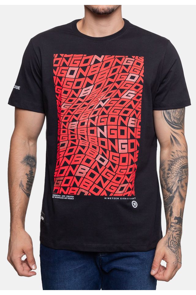 Camiseta-Onbongo-Masculina-Wave-Preta