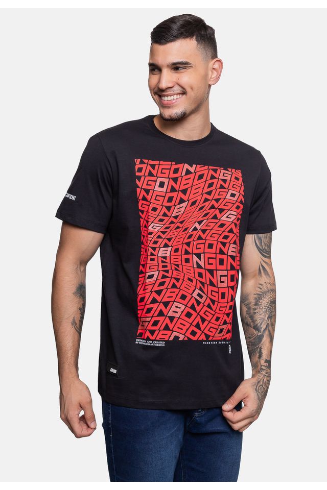 Camiseta-Onbongo-Masculina-Wave-Preta