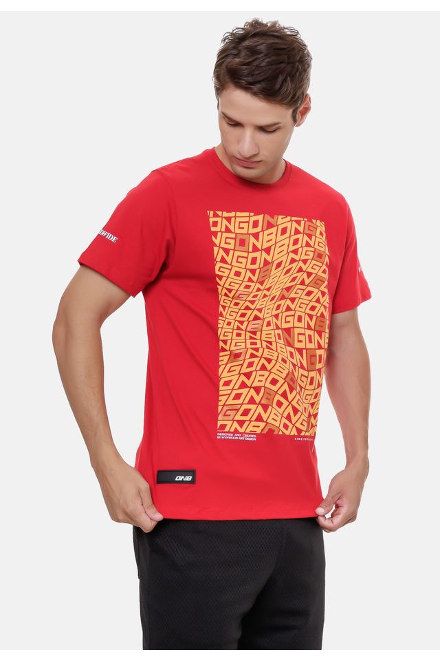 Camiseta-Onbongo-Estampada-Vermelha