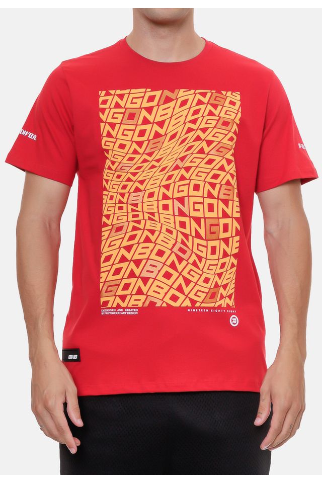 Camiseta-Onbongo-Estampada-Vermelha