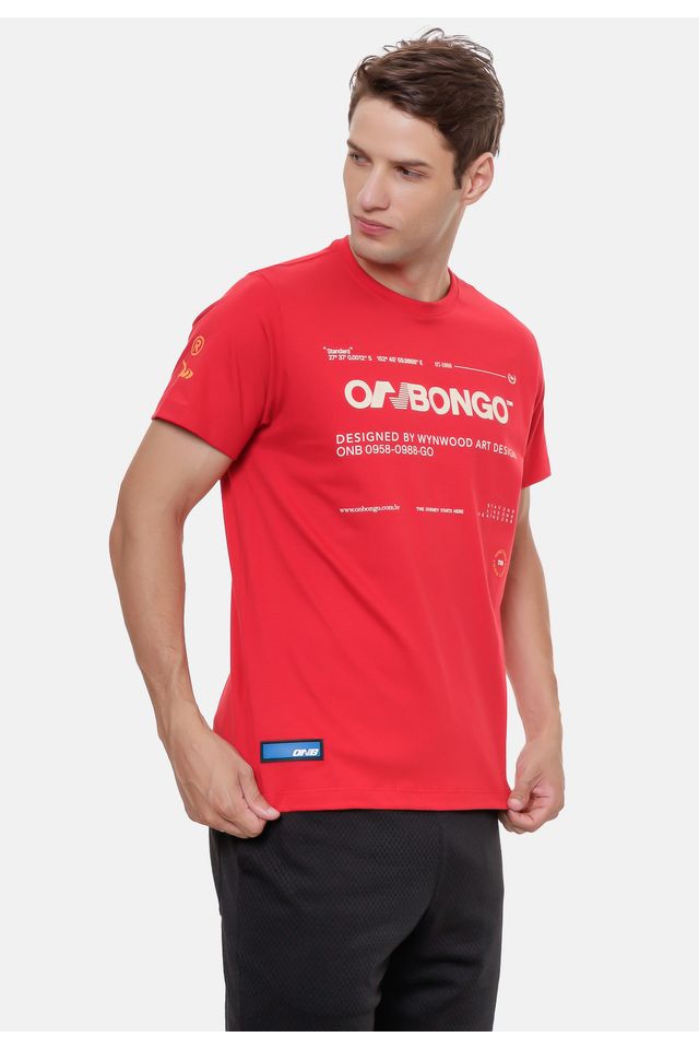 Camiseta-Onbongo-Estampada-Vermelha