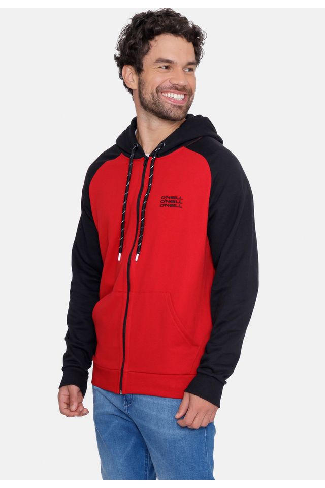 Moletom-Oneill-Aberto-Raglan-Com-Capuz-Vermelho